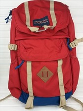 Mochila Jansport Classic Javelina con compartimento para computadora portátil JS0A2T31 roja y azul usada en excelente estado