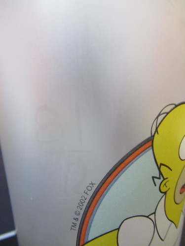 2002 Homer The Simpsons Glas mattiert Hi Ball Trinkglas Flaming Moe - Bild 4 von 16