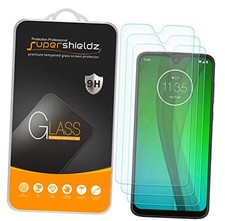  3 Pack Designed for Motorola Moto G7 Tempered Glass Screen Protector, Anti