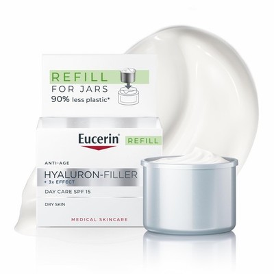 Eucerin Hyaluron-Filler Tagescreme LSF 15 (trockene Haut) 50 ml (1er Pack), weiß 