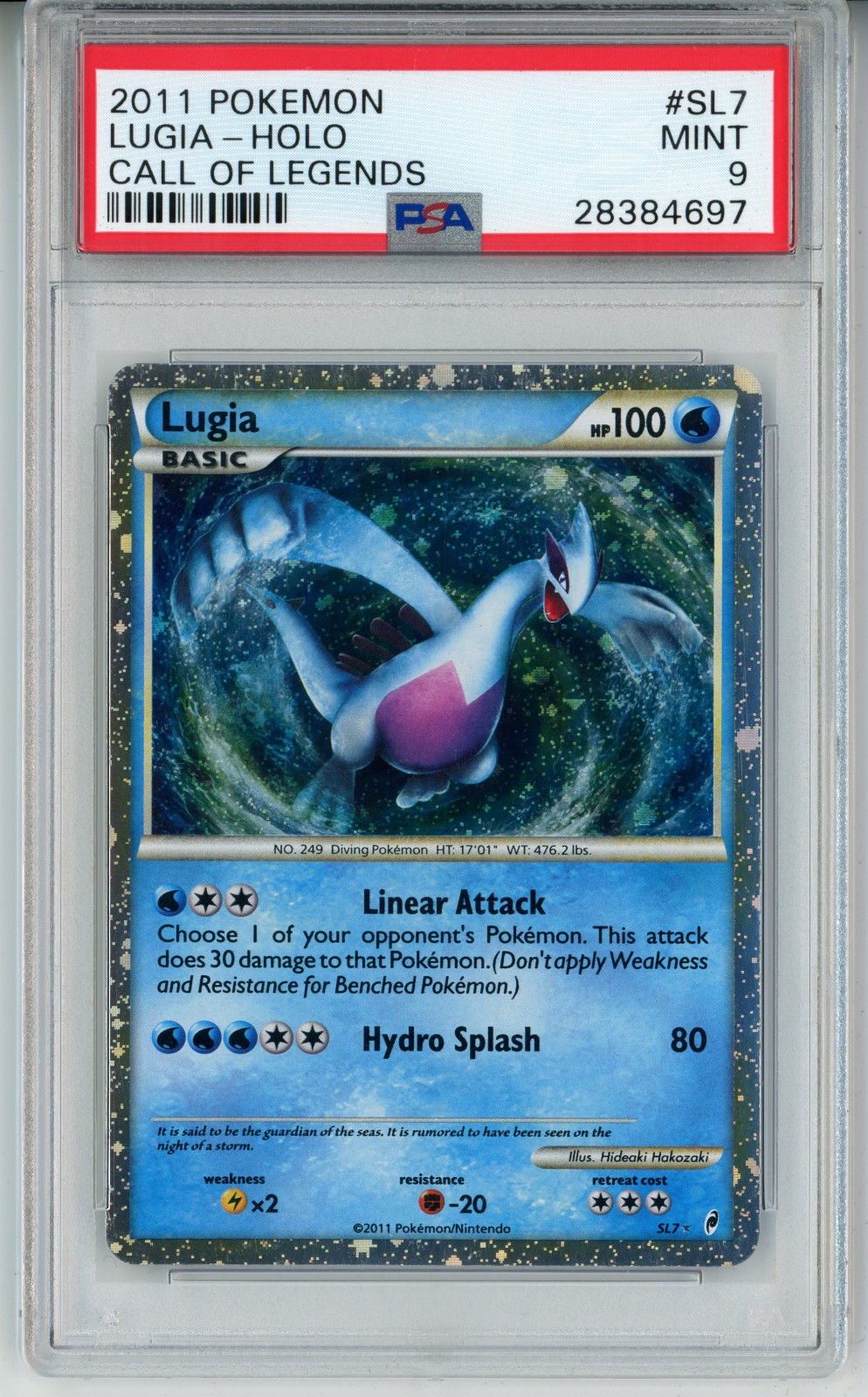 2011 POKEMON CALL OF LEGENDS LUGIA #SL7 ULTRA RARE PSA 9 MINT #28384697