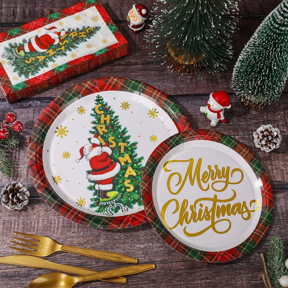 Kit de suministros de fiesta de Papá Noel de lámina dorada de 400 piezas sirve 50 cuadros árbol de Navidad... Foto 3 de 4