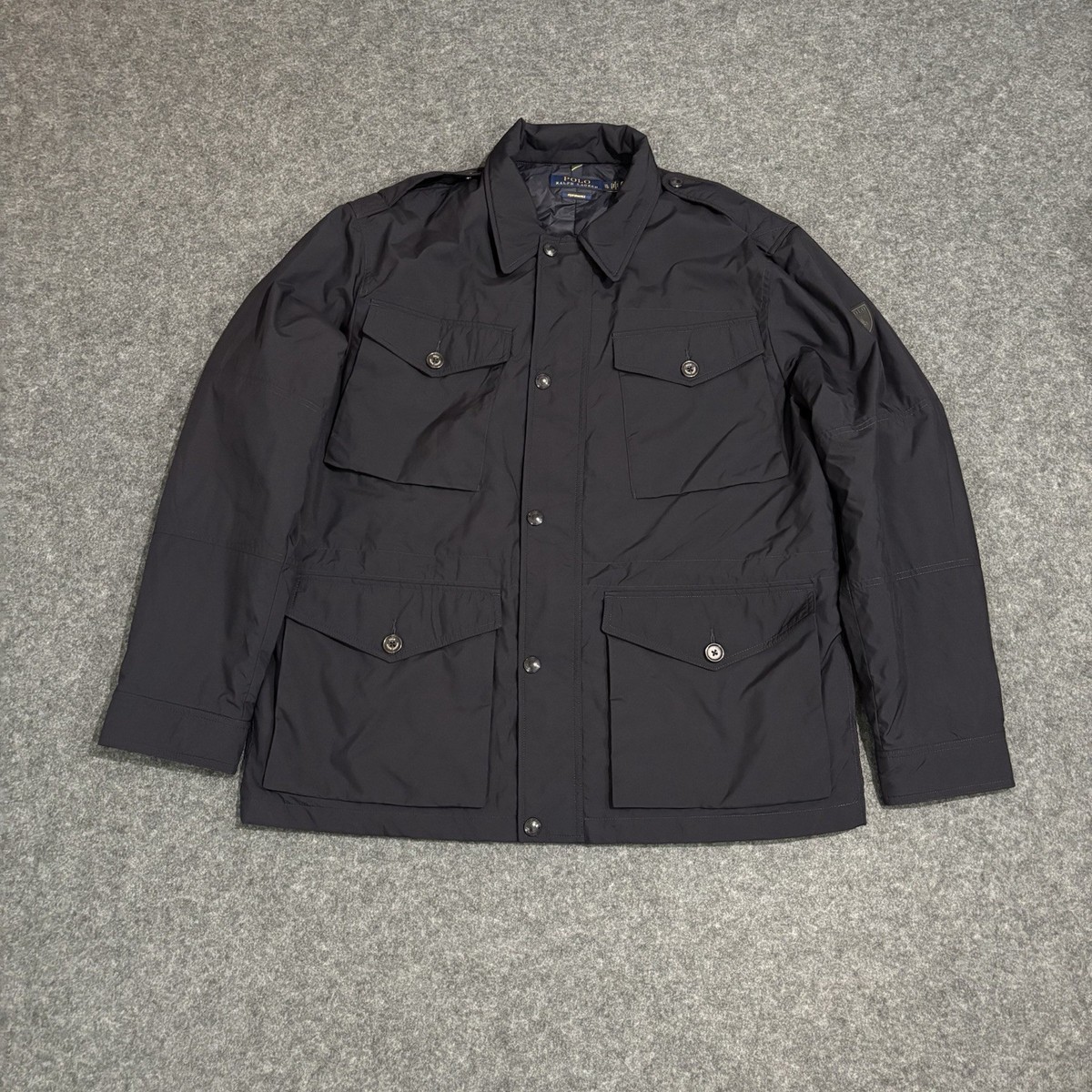 Polo Ralph Lauren Oxford Field Jacket Mens XL Full Zip Snap