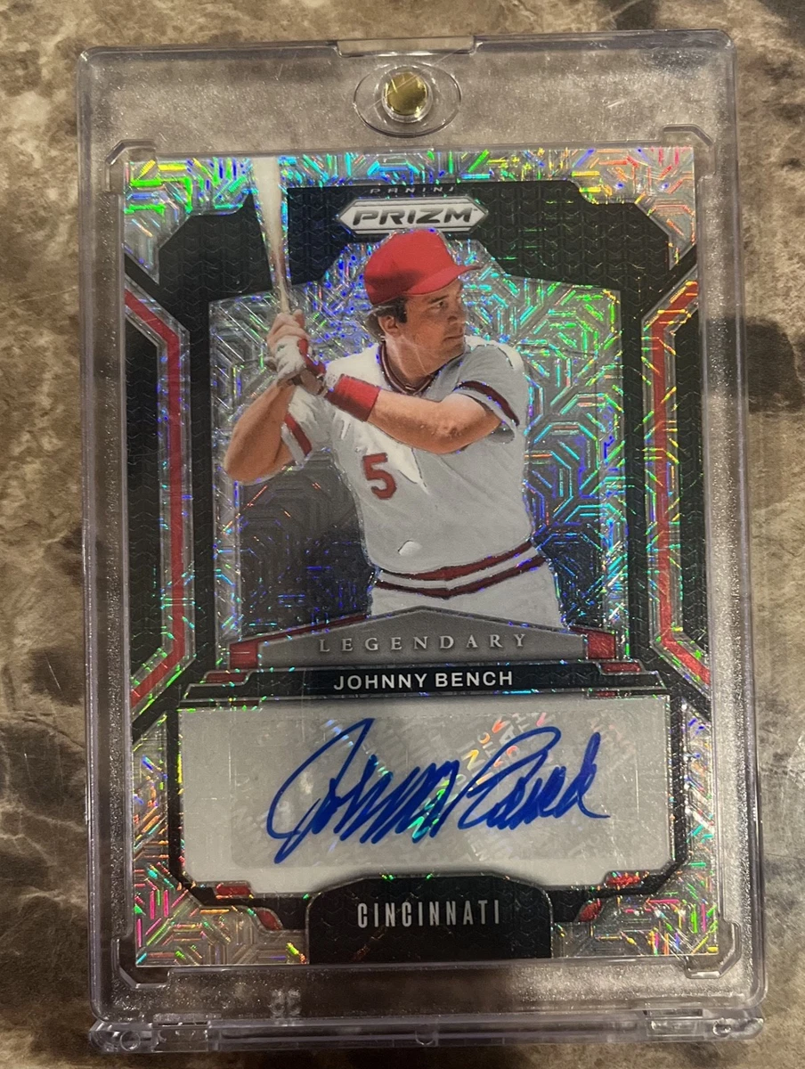 Panini Johnny Bench Autographed Baseball Sports Trading Cards