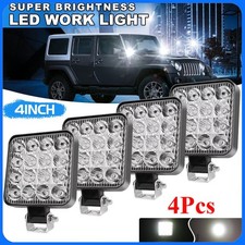 4pcs 80w Led Work Light Truck Offroad Tractor Flood Lights 12v Square 4 Inch 4pcs 80w Led Work Light Truck Offroad Tractor Flood Lights 12v Square 4 Inch