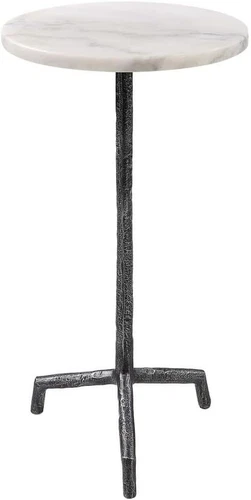 Elegant Puritan White Marble Drink Table by  - 22897 - Picture 2 of 4