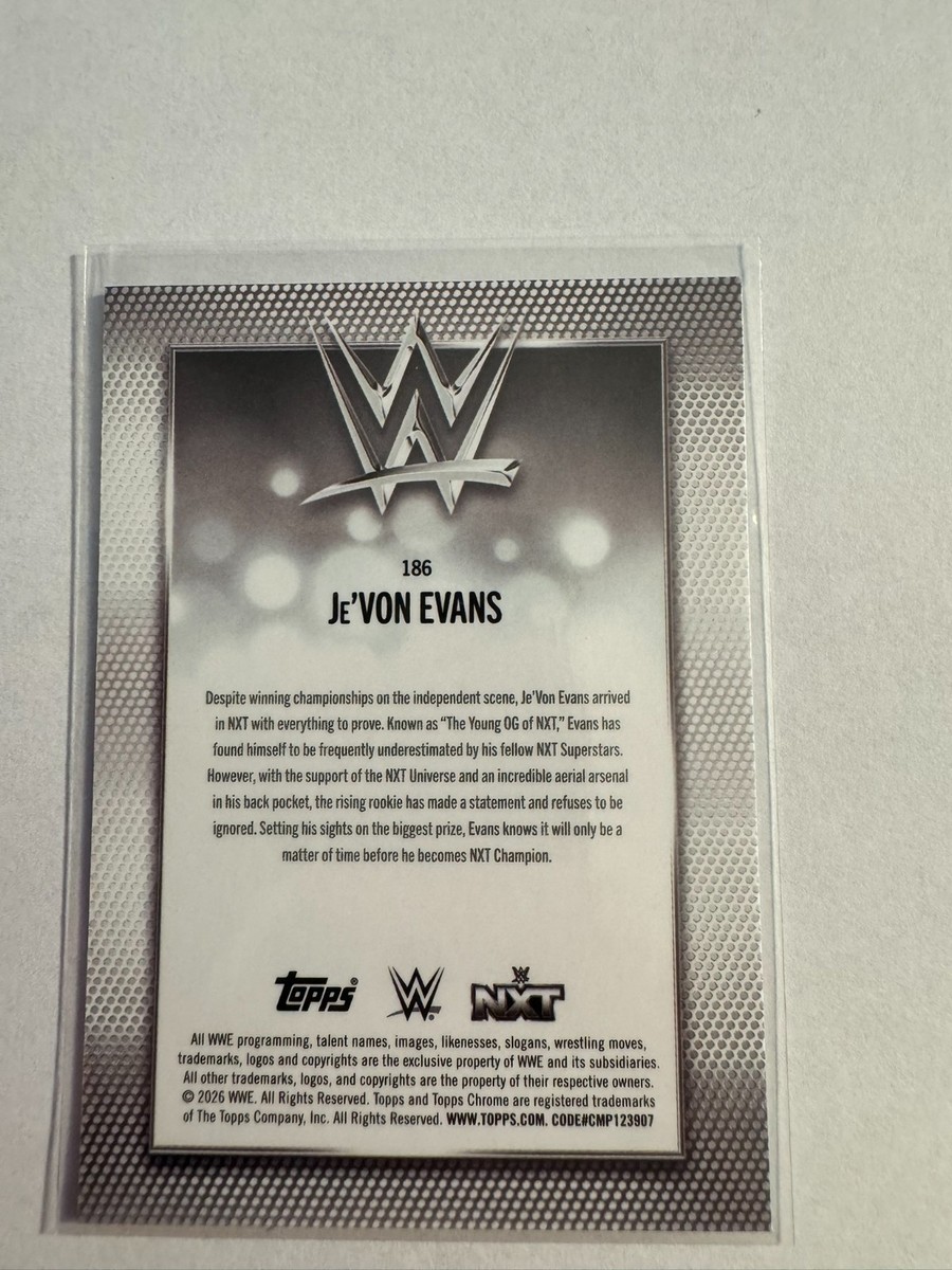 2026 Topps Chrome WWE X-Fractor Je'Von Evans | eBay