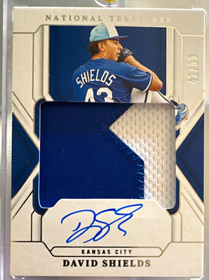 Panini National Treasures David Shields RC Auto Relic #TMS-DS 42/99 Royals