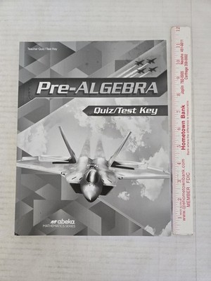 Abeka Pre-Algebra Teacher Quiz/Test Key 8th Grade FREE SHIPPING
