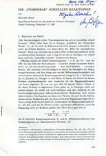 NOBEL PRIZE in CHEMISTRY 1967 Manfred Eigen autograph, printed scientific articl