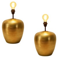 2Er Set Vintage Deko Tischlampe Nachttischlampe Lampe Leuchte Tischleuchte 39Cm