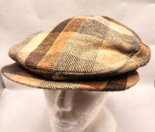 Derby News Boy Cap Hat Checkered Adjustable Made in USA Dry N Cool Cabbie Snap