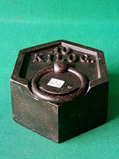 ANTICO PESO ESAGONALE IN GHISA E FERRO BILANCIA BASCULA 10 KG RESTAURATO. DI52