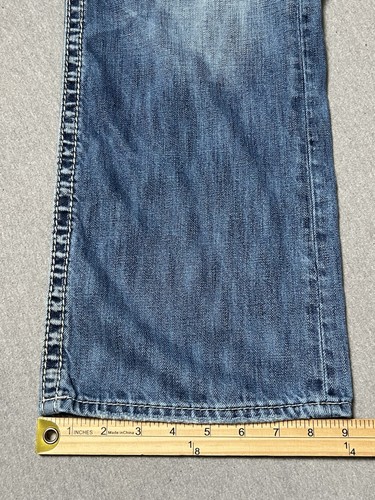 Silver Jeans Mens 32x30 Blue Gordie Straight Leg Medium Wash Denim Western - Picture 16 of 17