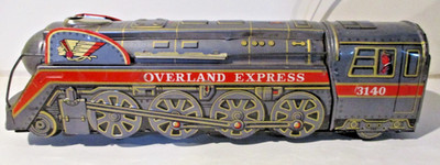 MODERN TOYS JAPAN OVERLAND EXPRESS 3140 TRAIN TIN BATTERY TOY