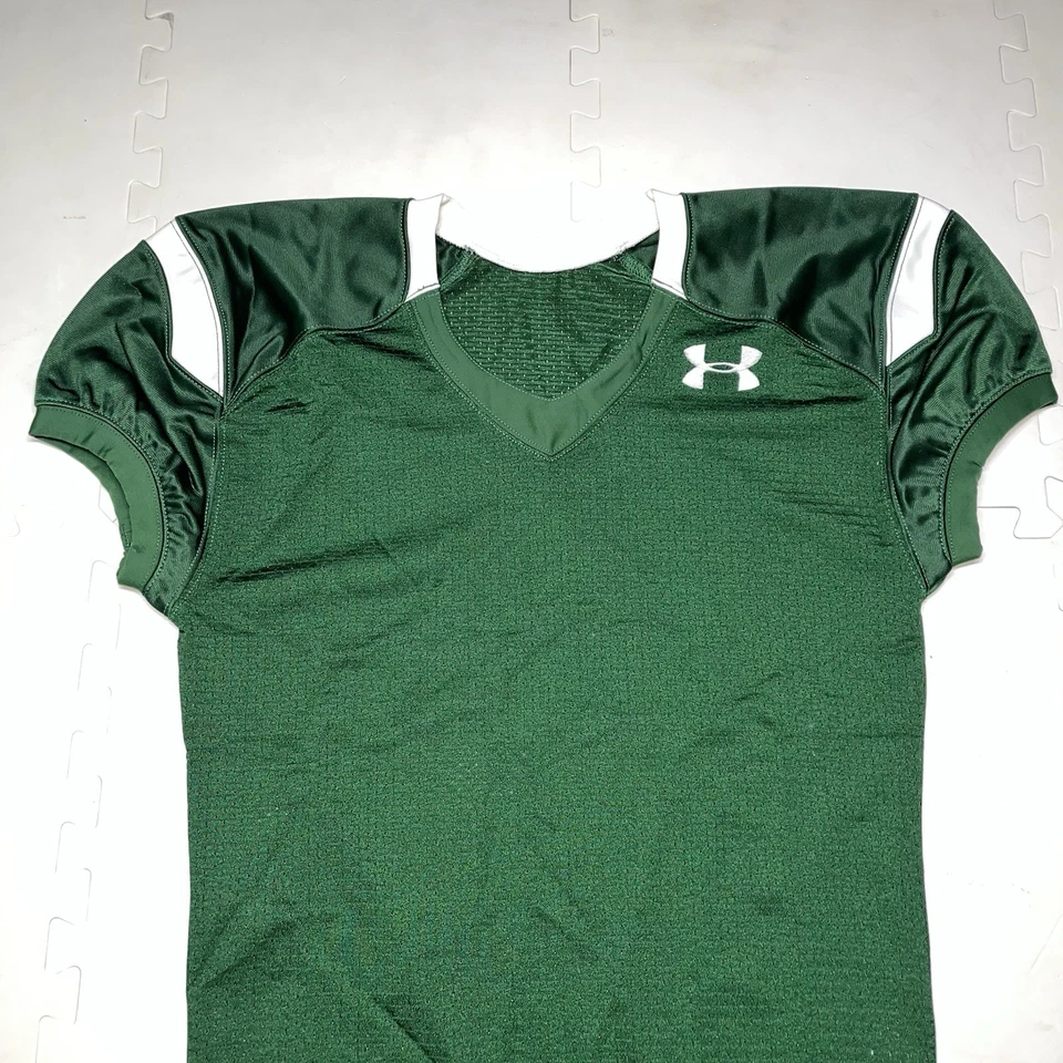Under Armour Youth Practice Football Jersey Boys Size Large Green Blank - Image 4 of 4