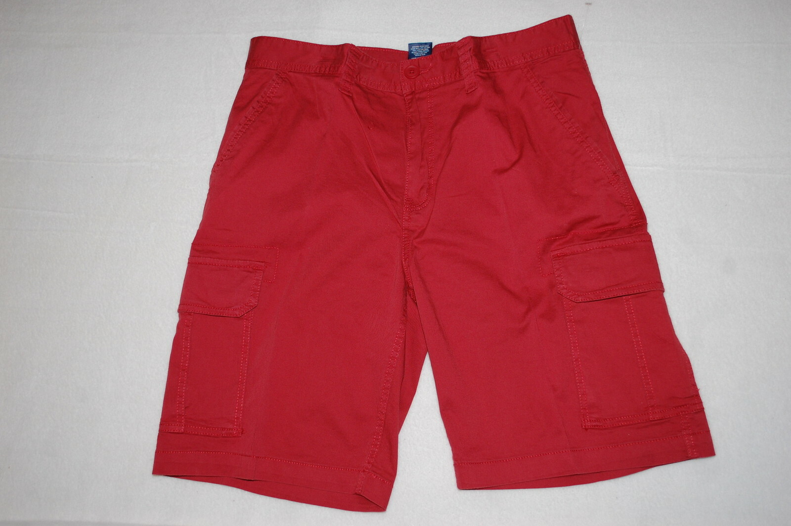 Mens RED RUST COLOR CARGO SHORTS Khakis Chinos 6 POCKET 10" Inseam SIZE