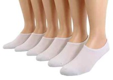 Converse L95425 Men's White Made For Chucks 6-Pair Pack Socks Size 6-12