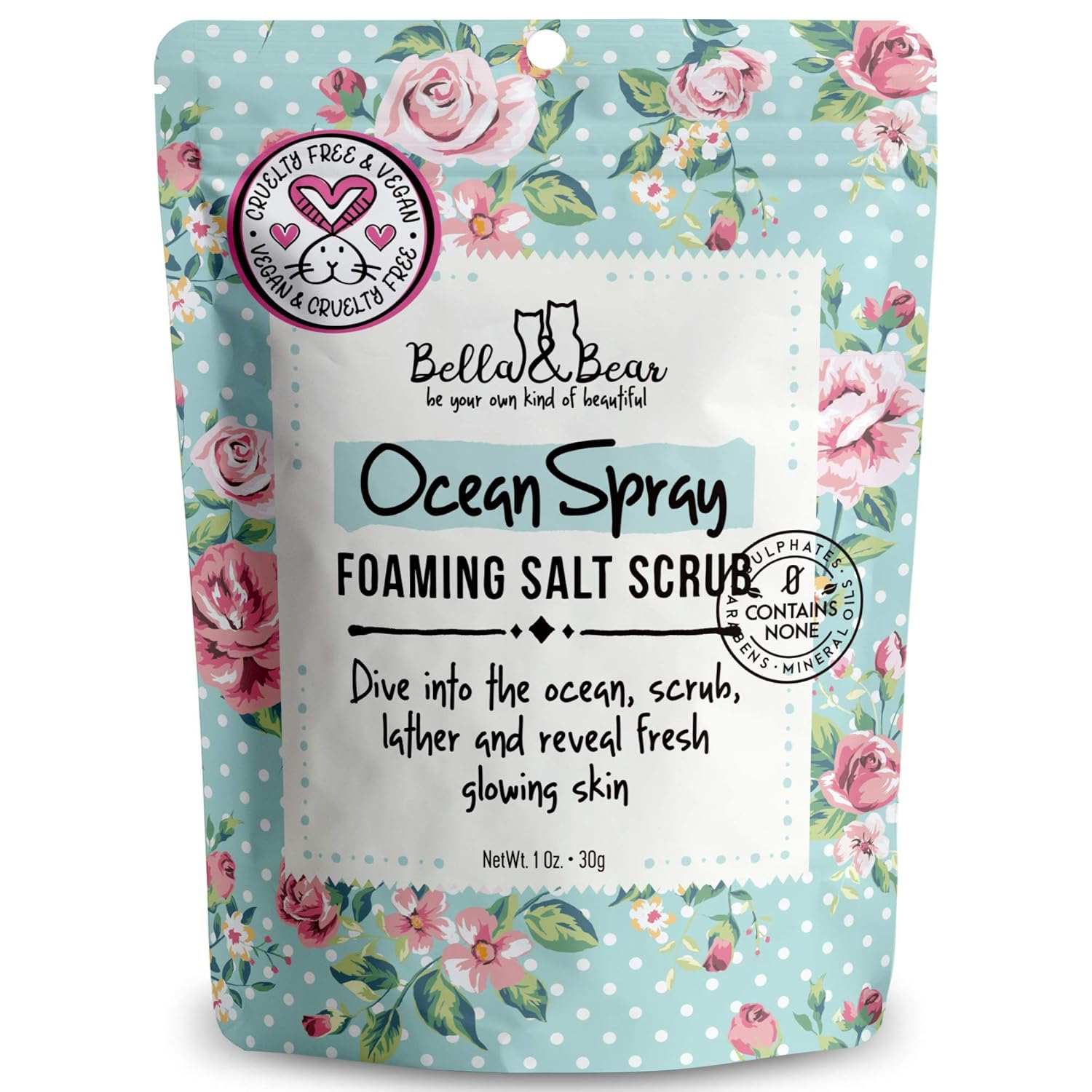 Bella & Bear Ocean Spray Travel Size Body Scrub (1 Oz)