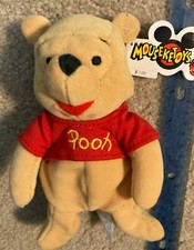 Winnie the POOH BEAN BAG 8" MOUSEKETOYS Ear Tag Intact EUC