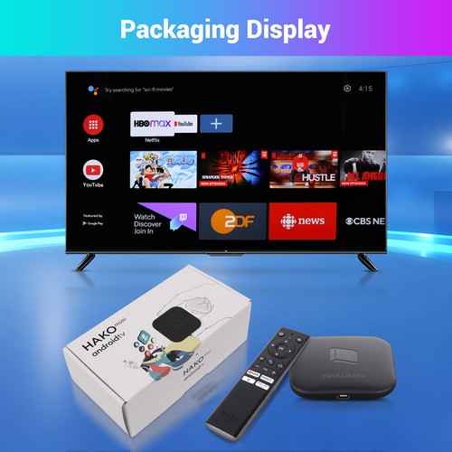HAKO Android12.0 TV 4K HD Streaming Box Voice Control Google Assistant Quad Core - Picture 13 of 15