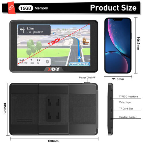7'' Car & Truck GPS Navigation SAT NAV Free Lifetime Australia & New Zealand Map - Picture 14 of 15
