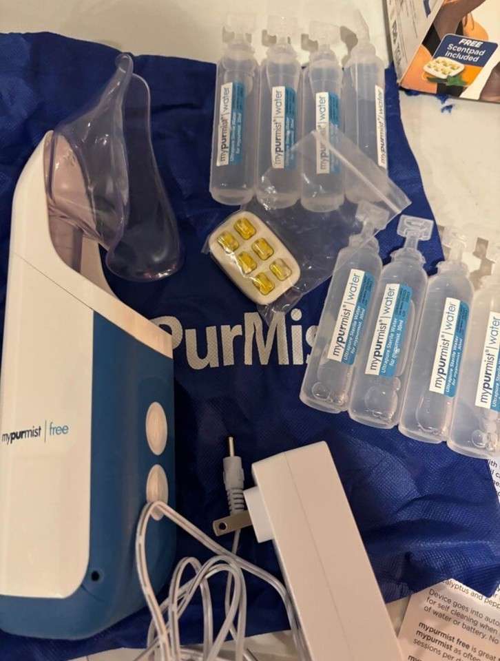 New Open Box MyPurMist Cordless Handheld Humidifier, Voice Steamer eBay