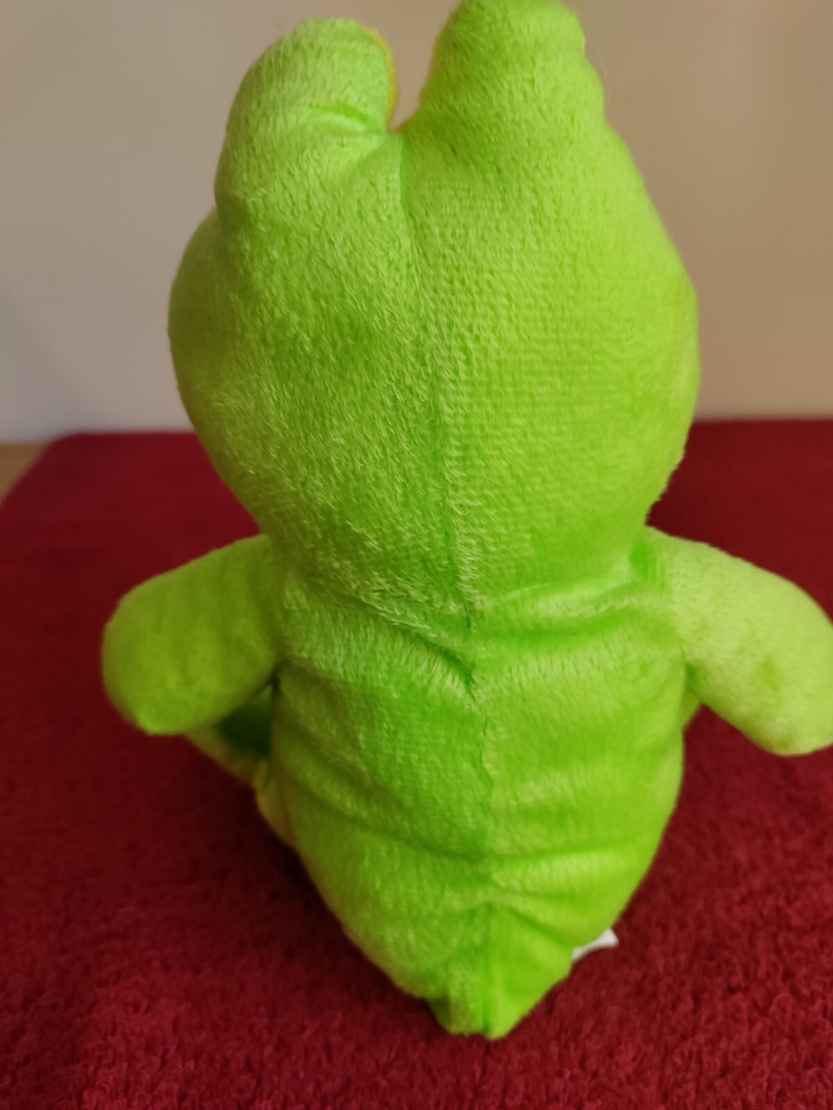 Kellytoy plush green yellow frog black thread mouth green eyes eBay