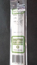 Evergreen Scale Models #176 Strips (.100" X .125" X 14") Opaque White, pkg. 7