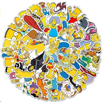 #ad Simpsons Stickers Vinyl Decal Humor Fun Cartoon Waterproof Pack Lot 50pc NEW $7.95