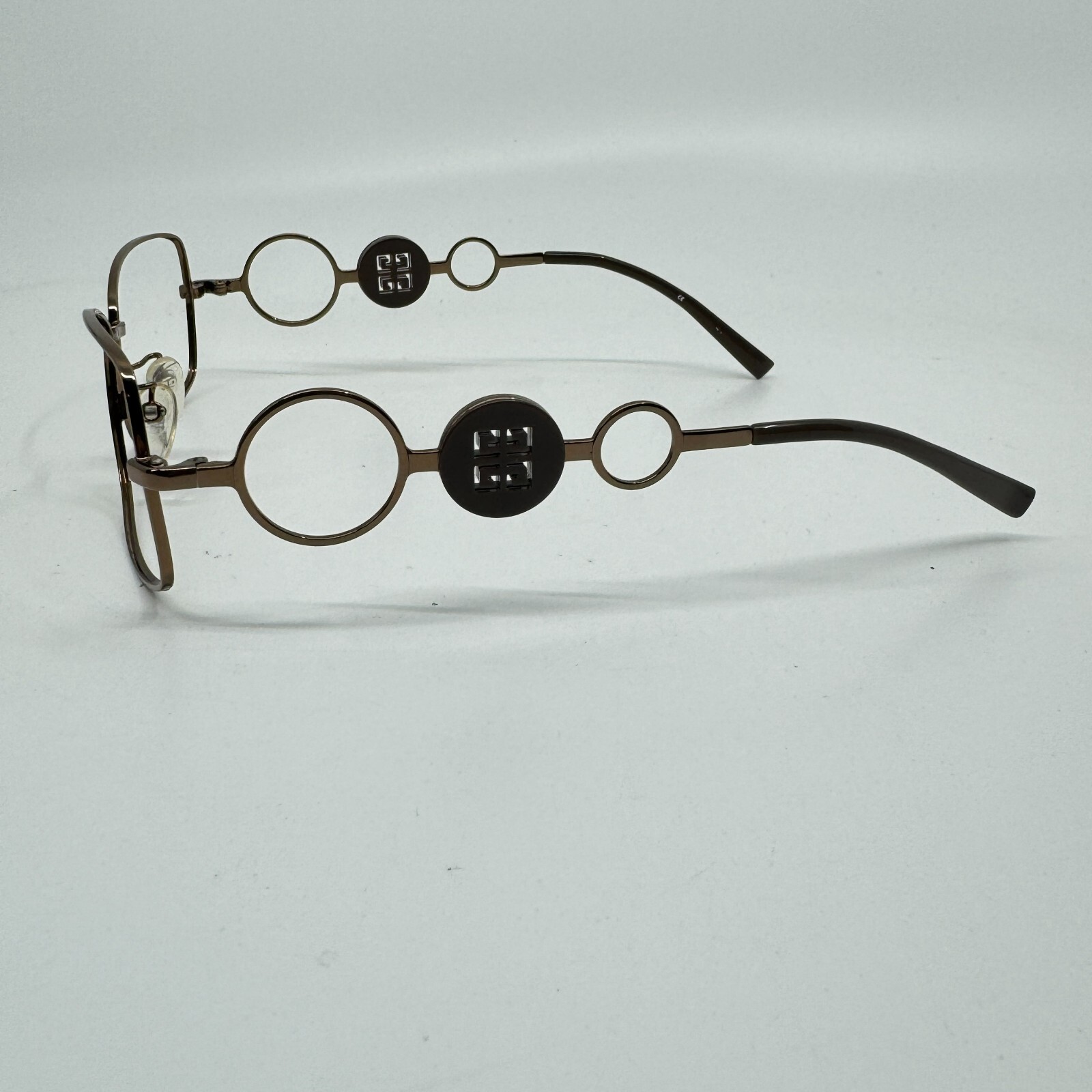 Givenchy SGV 210 Sunglasses Frames Only Gold Silv… - image 2