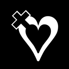 HEART AND CROSS Vinyl Decal Sticker - FREE USA SHIPPING
