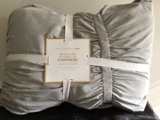 POTTERY BARN TEEN RECYCLED PUCKER UP COMFORTER GRAY TWIN XL NEW