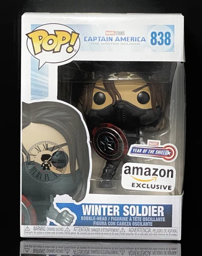 Funko Pop + Protector! Marvel #848 Captain America Winter Soldier (Amazon) Mint