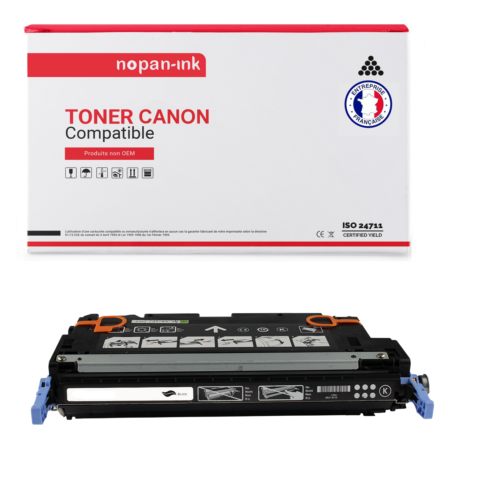 Toner EP711 BK haute précision compatible Canon noir