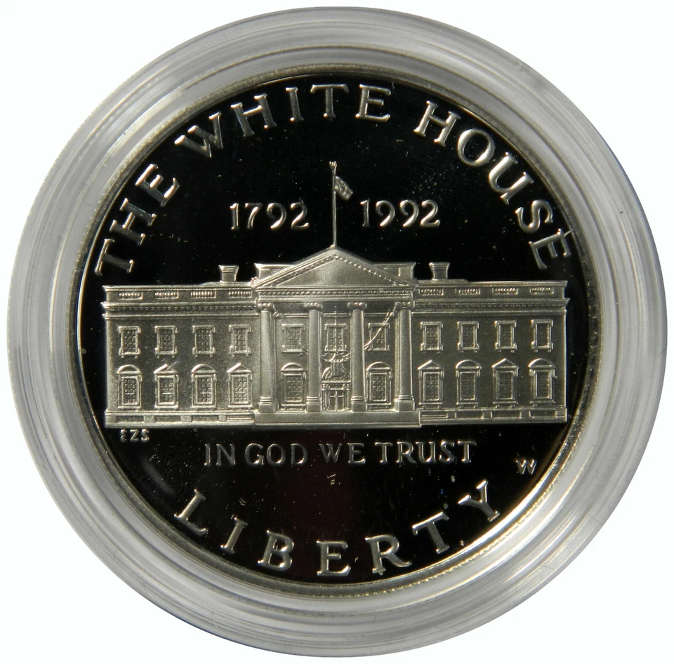 1992 WHITE HOUSE 200th SILVER PROOF $1 DOLLAR W/ BOX & COA ~ PRICED RIGHT! - Image 2 of 4