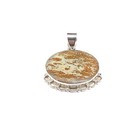 Sterling Silver Stone Pendant Jasper Round Silver Pendant Lot CM — photo 9