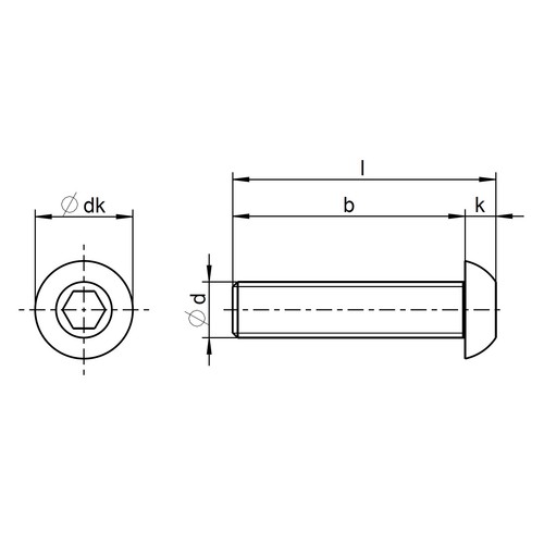 Linsenkopfschrauben DIN ISO 7380-1 Edelstahl A2 V2A VA M2-M10 Innensechskant ISK - Bild 5 von 15