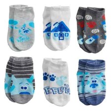 NEW Blue's Clues Low Cut Socks Toddler Unisex Socks 6 Pair Fit Sizes 2T - 4T