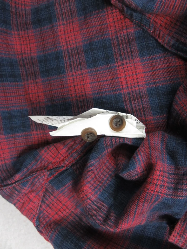 Pendleton Button Up Shirt Flannel Red Blue Plaid Burnside Mens XL - Image 4 of 4