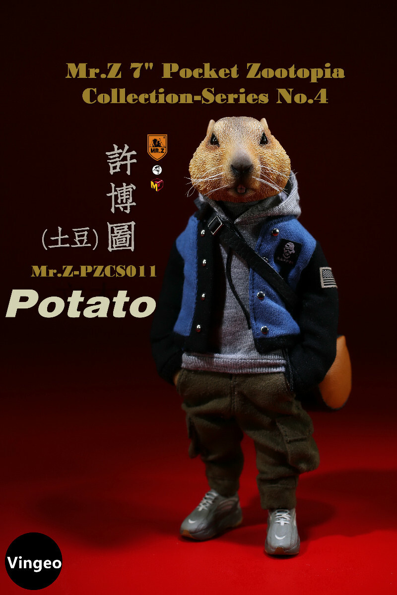 Mr.Z Pocket Zootopia Marmot Potato King Limited Collectible Mr.Z Pocket Zootopia Marmot Potato King Limited Collectible