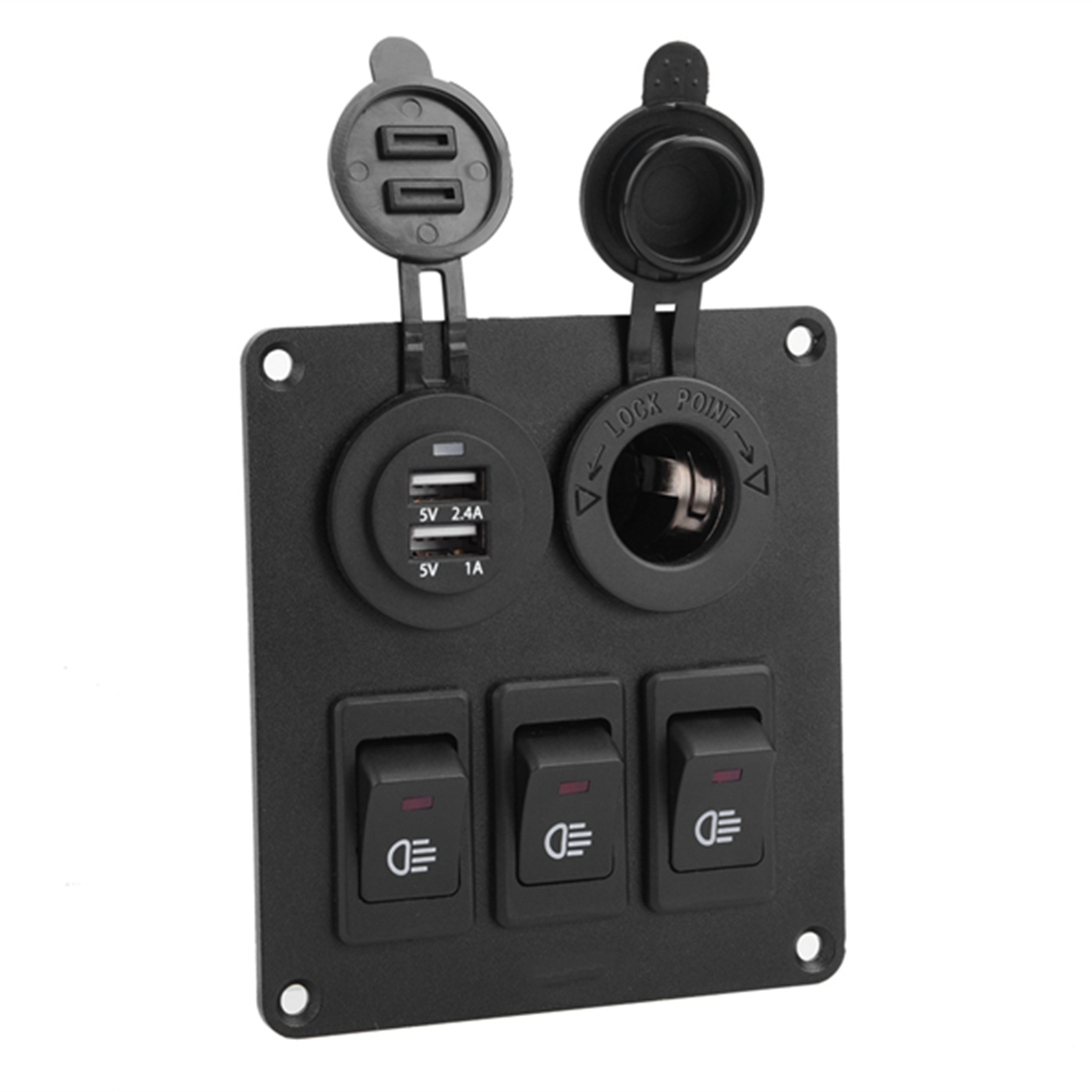 SB3 Car Marine LED Single Rocker Green Light Switch+Car Charger 7042291420962 eBay