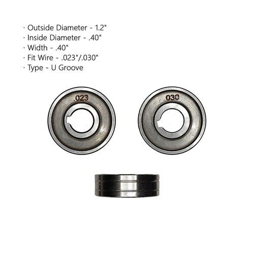 Drive Roll .023 .030 .035 .045 Knurled V U-Groove Wire Feed For MIG Welders New - Picture 62 of 90