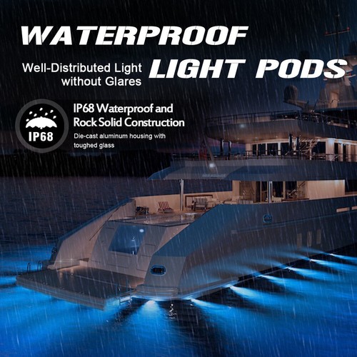 MICTUNING 8 Pods RGB LED Rock Luces Neón Bluetooth Controlador Cronometraje Música - Imagen 12 de 12