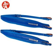 Hohner ACC7 BLUE 42" Padded Accordion Leather Strap - Blue - Made In Mexico