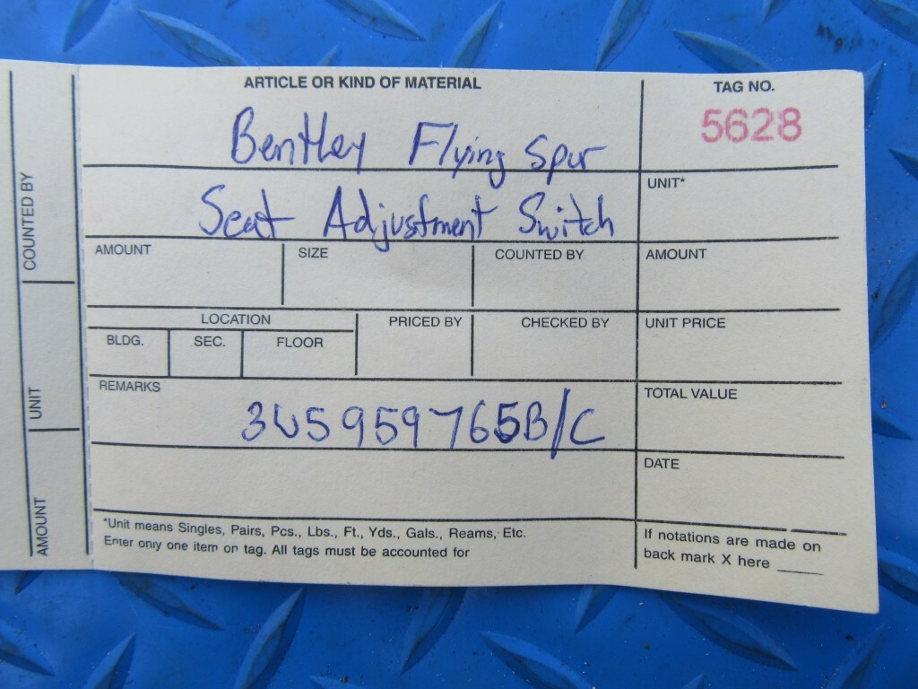 Bentley Flying Spur seat adjustment switch #5628