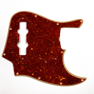 Wide Bevel Celluloid Tortoise Pickguard for Fender AVRI '62 Jazz Bass Aged Edges