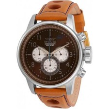 Invicta Men's Watch S1 Rally Chronograph Brown and Silver Tone Dial Strap 30916