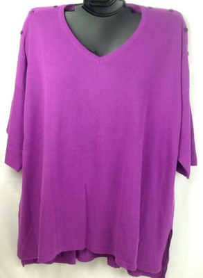 Catherine's Plus 100% Arcrylic Sweater PURPLE LILAC Winter Fall New NWOT