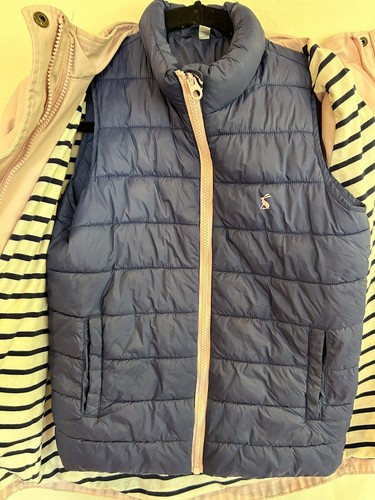 Joules 3 In 1 Girls Parka Coat Pink Removable Puffer Vest & Hood 9 Years - Picture 7 of 16